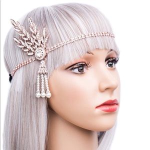 Flapper Great Gatsby Leaf Headpiece Headband